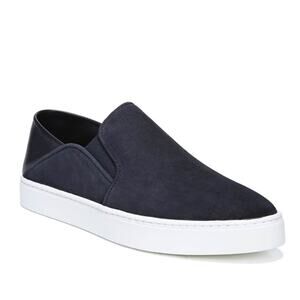 VINCE Garvey Navy Blue Suede Pointed Toe Slip On Sneakers Size 8.5